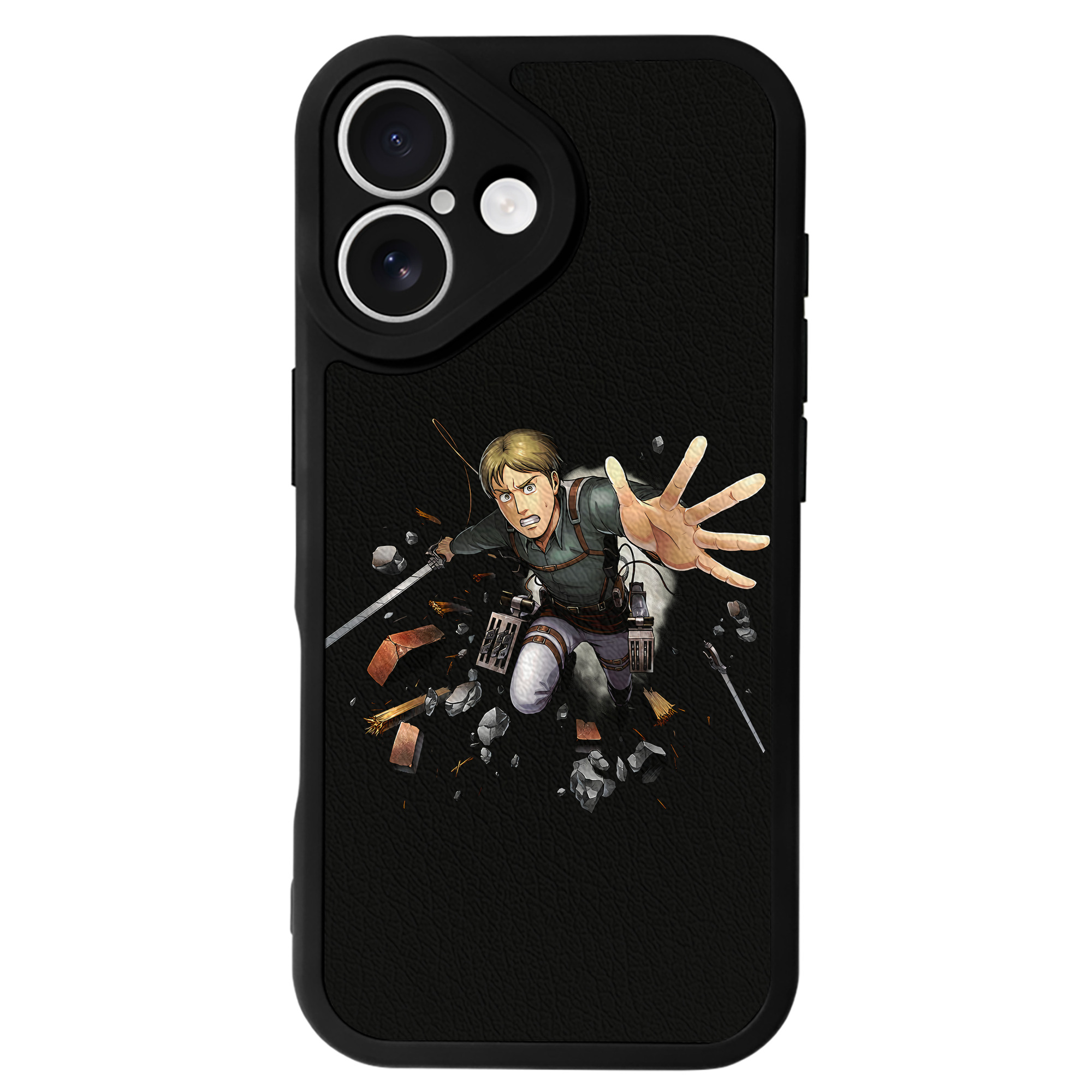 （画像用） 進撃の巨人 Attack on Titan 【iPhone 16シリーズ対応】シリコンスマホケース（レザー調） 材質：シリコン
